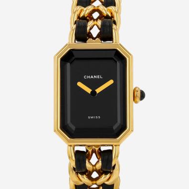 Montre Chanel Première taille M  en plaqué or Vers 1990