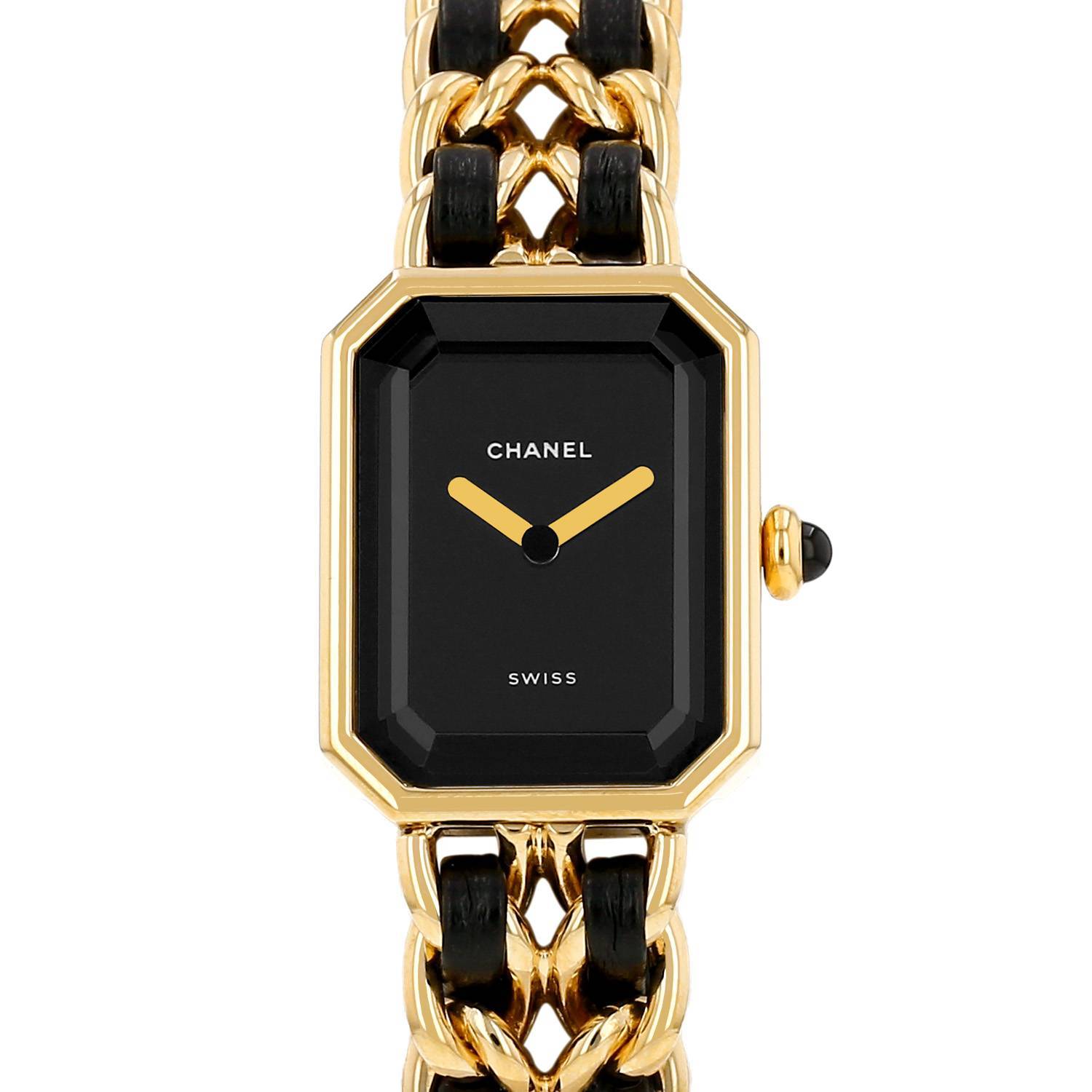 Montre Chanel Première taille XL en plaqué or Vers 1990