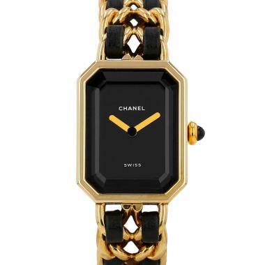 Reloj Chanel Première talla M  de oro chapado Circa 1990