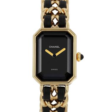 Montre Chanel Première taille M  en plaqué or Vers 1990