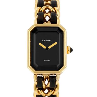 Montre Chanel Première taille M  en plaqué or Vers 1990