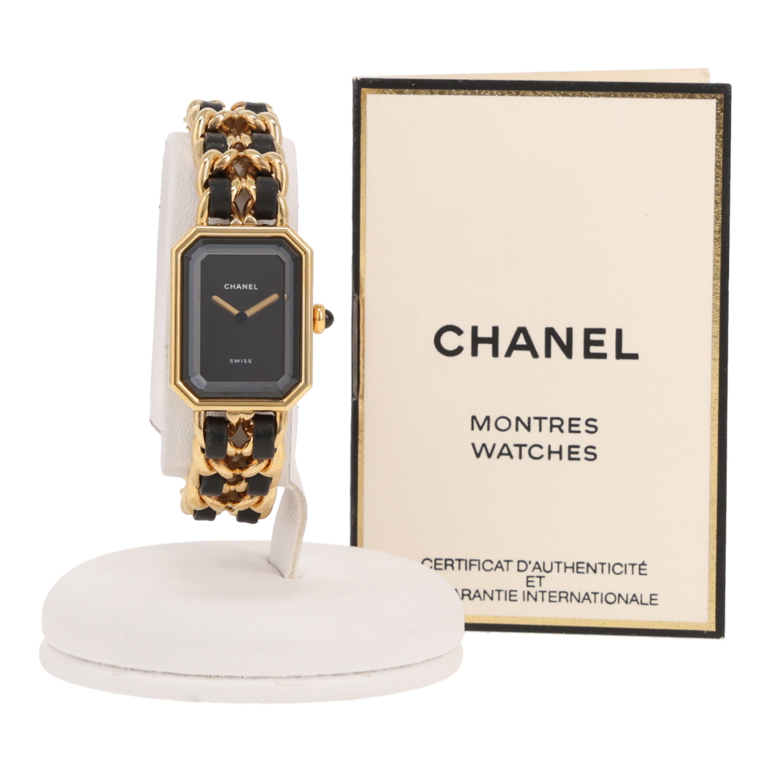 Reloj Chanel Première talla M  de oro chapado Circa 1994