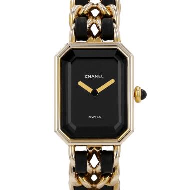 Montre Chanel Première taille M  en plaqué or Vers 1990