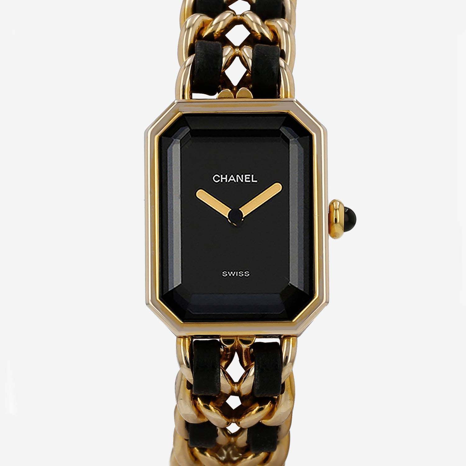 Chanel Première watch, size M, gold-plated. Circa 1990