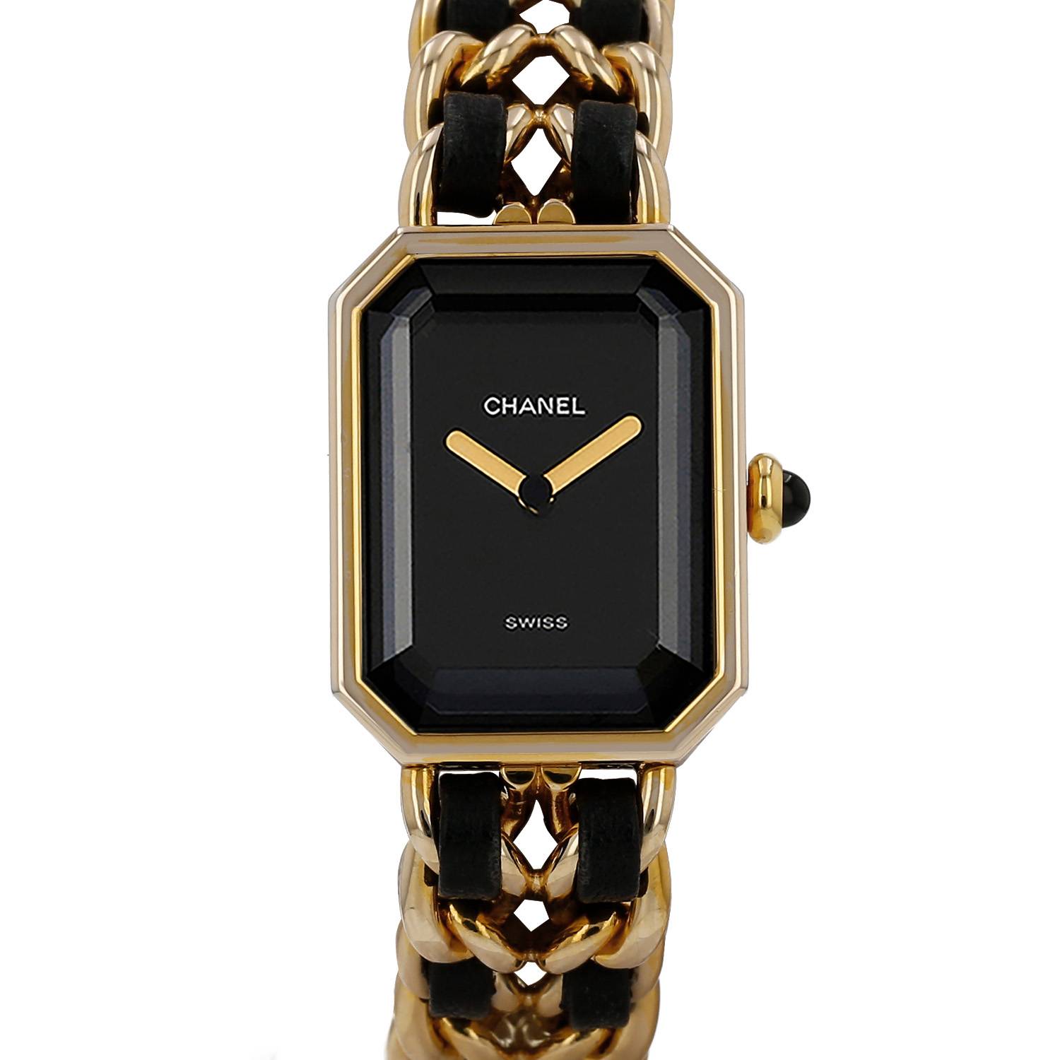 Montre Chanel Première taille M en plaqué or Vers 1990