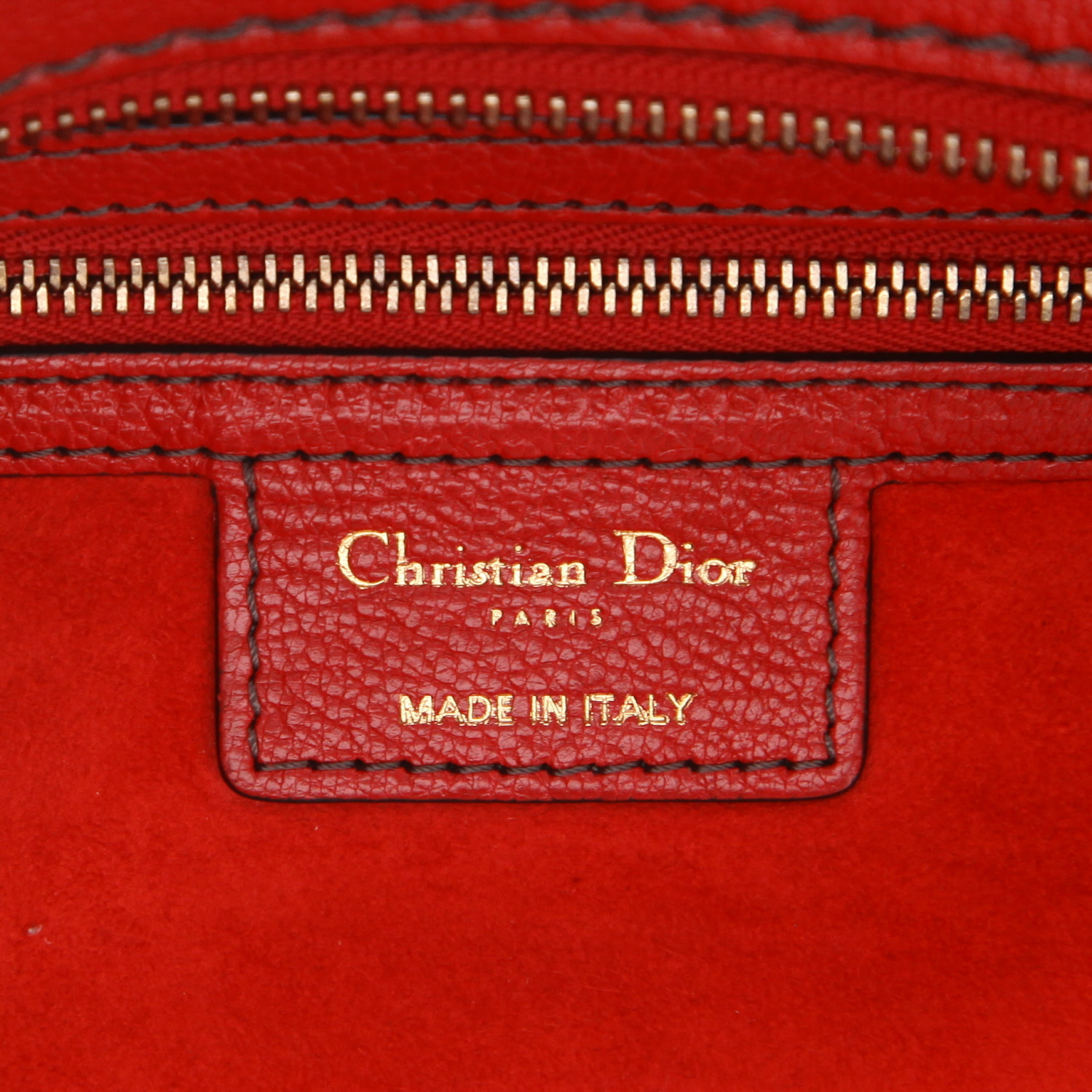 Bolso Cabás Dior   en cuero rojo - Detail D2