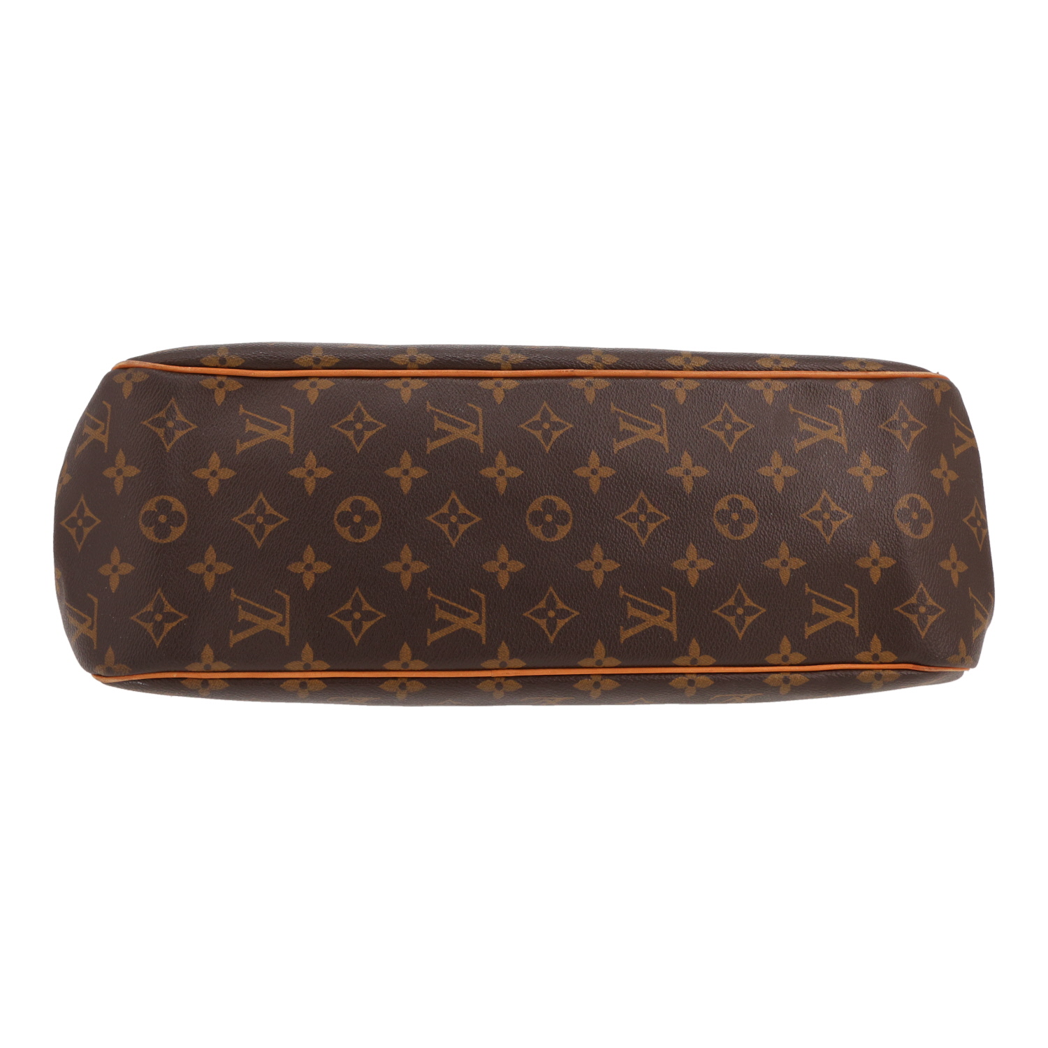Louis Vuitton  Batignolles handbag  in brown monogram canvas  and natural leather - Detail D1