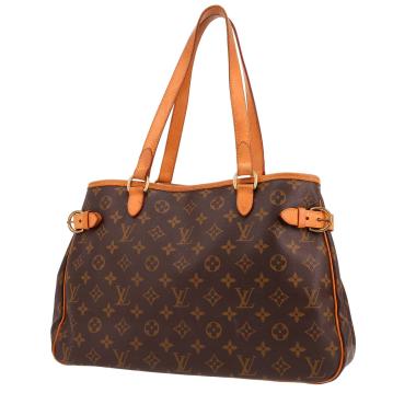 Louis Vuitton  Batignolles handbag  in brown monogram canvas  and natural leather