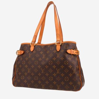 Sac à main Louis Vuitton  Batignolles en toile monogram marron et cuir naturel