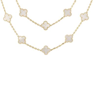 Collar Van Cleef & Arpels Vintage Alhambra de oro amarillo y nácar