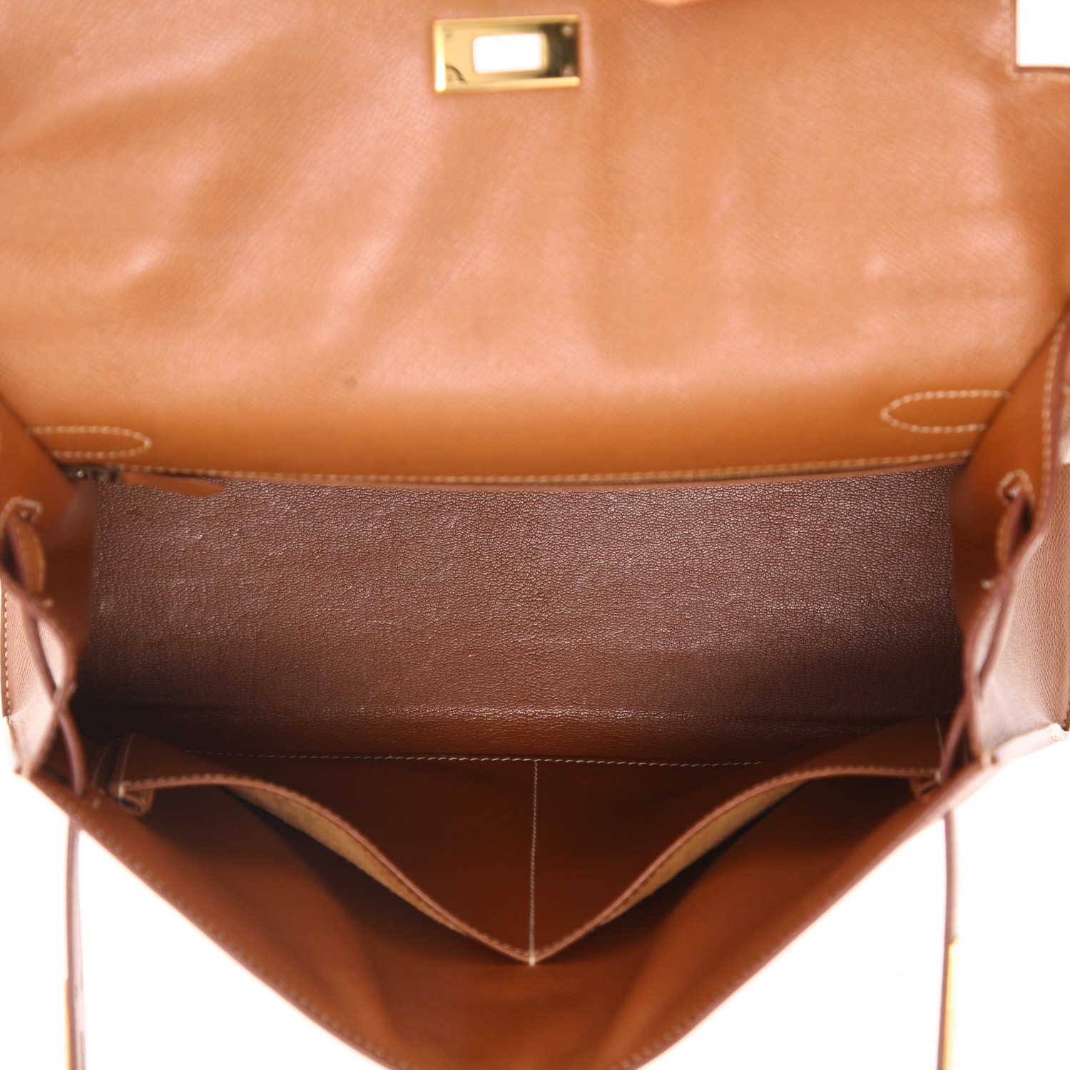 Sac à main Hermès  Kelly 32 cm en cuir epsom gold - Detail D3