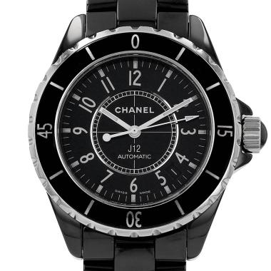 Montre Chanel J12 en céramique noire et acier Vers 2010