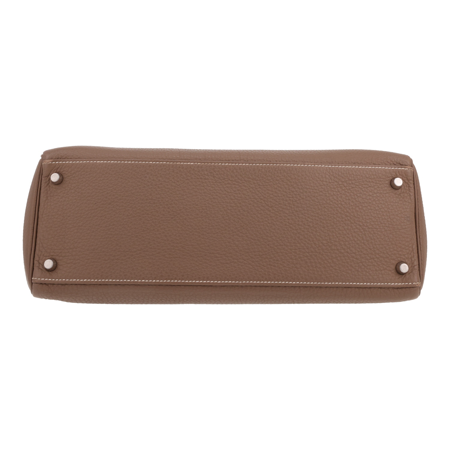 Hermès  Kelly 35 cm handbag  in etoupe togo leather - Detail D1