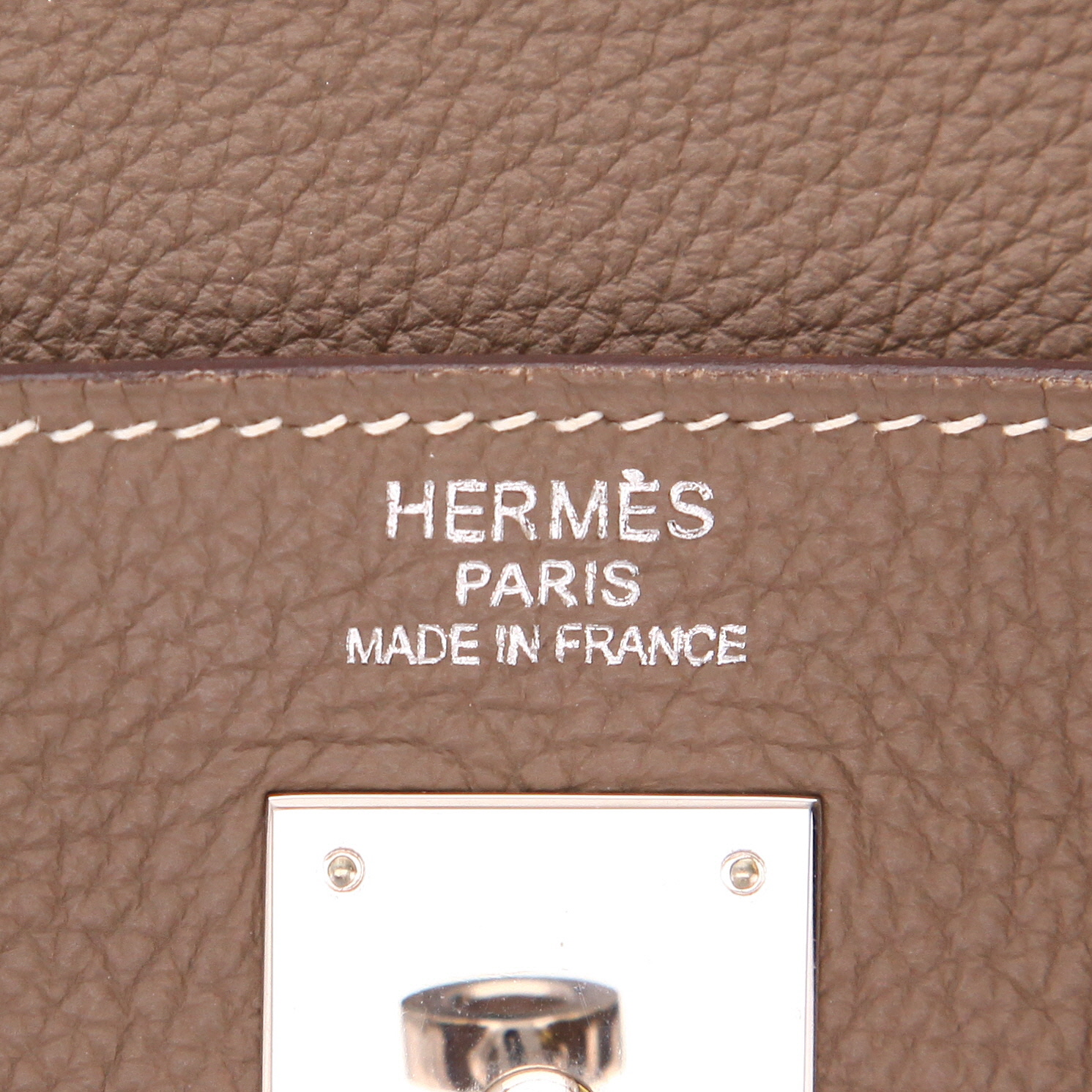 Borsa Hermès  Kelly 35 cm in pelle togo etoupe - Detail D2