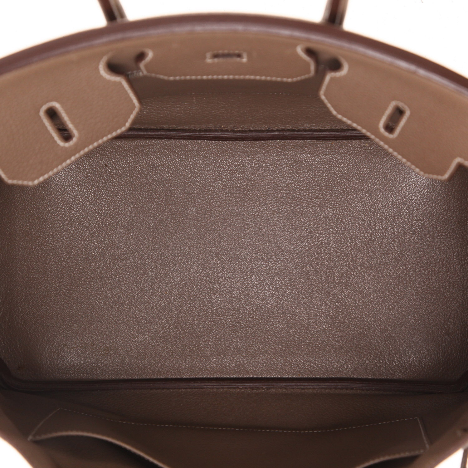 Bolso de mano Hermès  Birkin 35 cm en cuero togo marrón etoupe - Detail D3