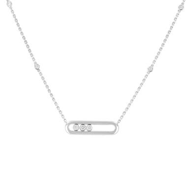 Collar Messika Baby Move de oro blanco y diamantes