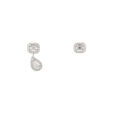 Pendientes Messika My Twin de oro blanco y diamantes