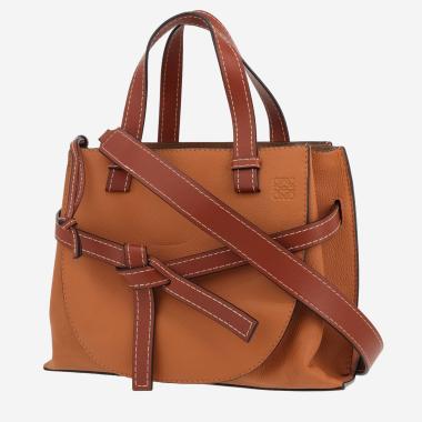 Sac à main Loewe  Bucket en cuir gold et cuir marron