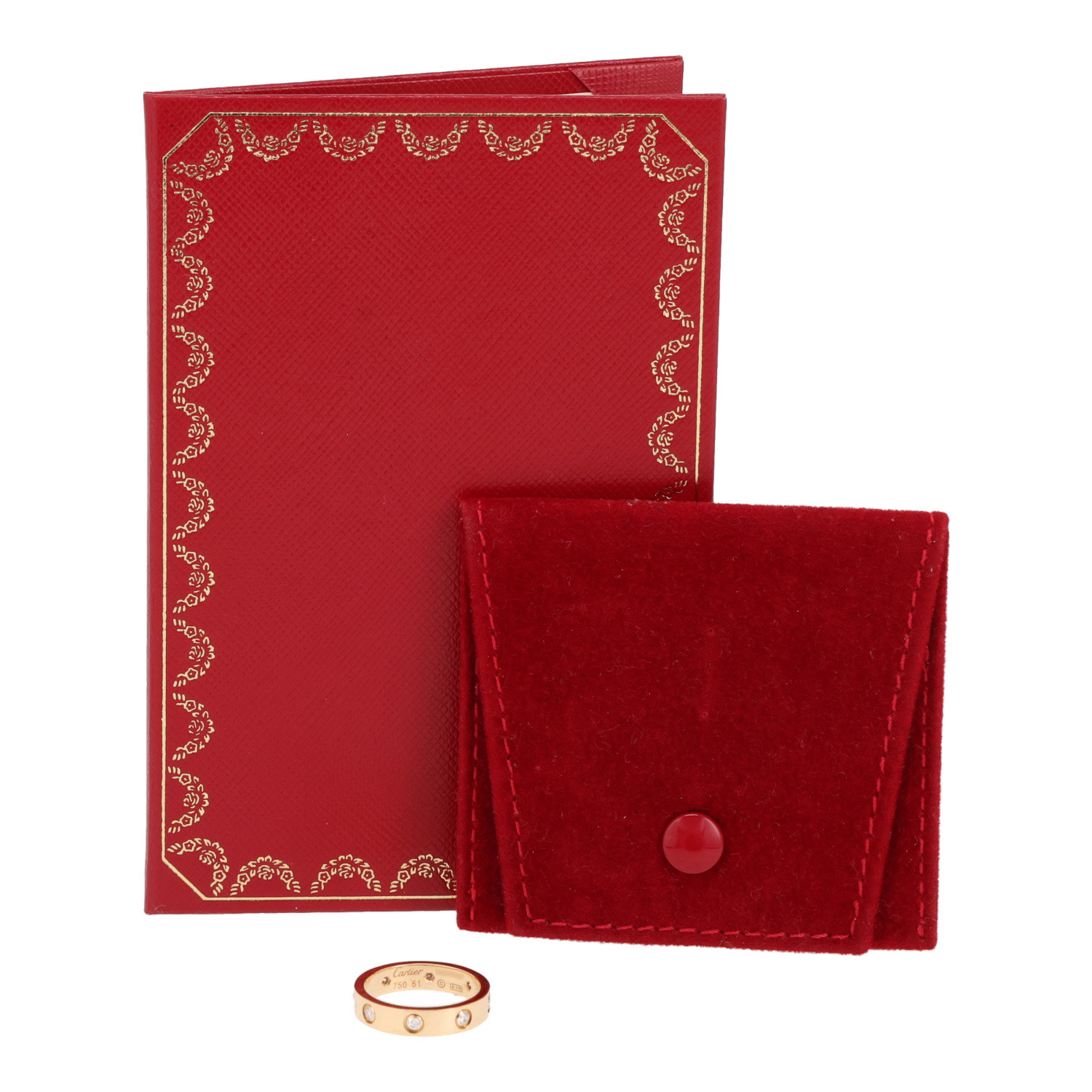 Anello Cartier Love 8 diamants modello piccolo in oro giallo e diamanti - Detail D2