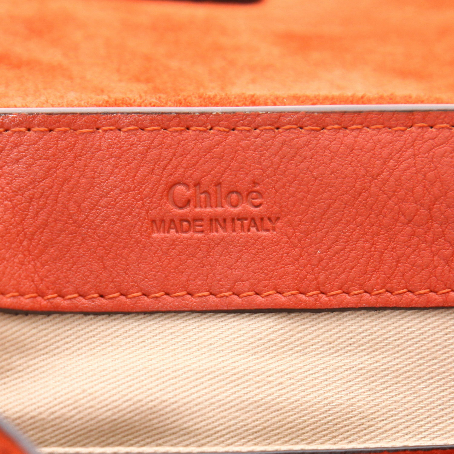 Sac à main Chloé  Faye Day en cuir rouge - Detail D2