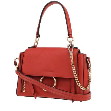 Bolso de mano Chloé  Faye Day en cuero rojo