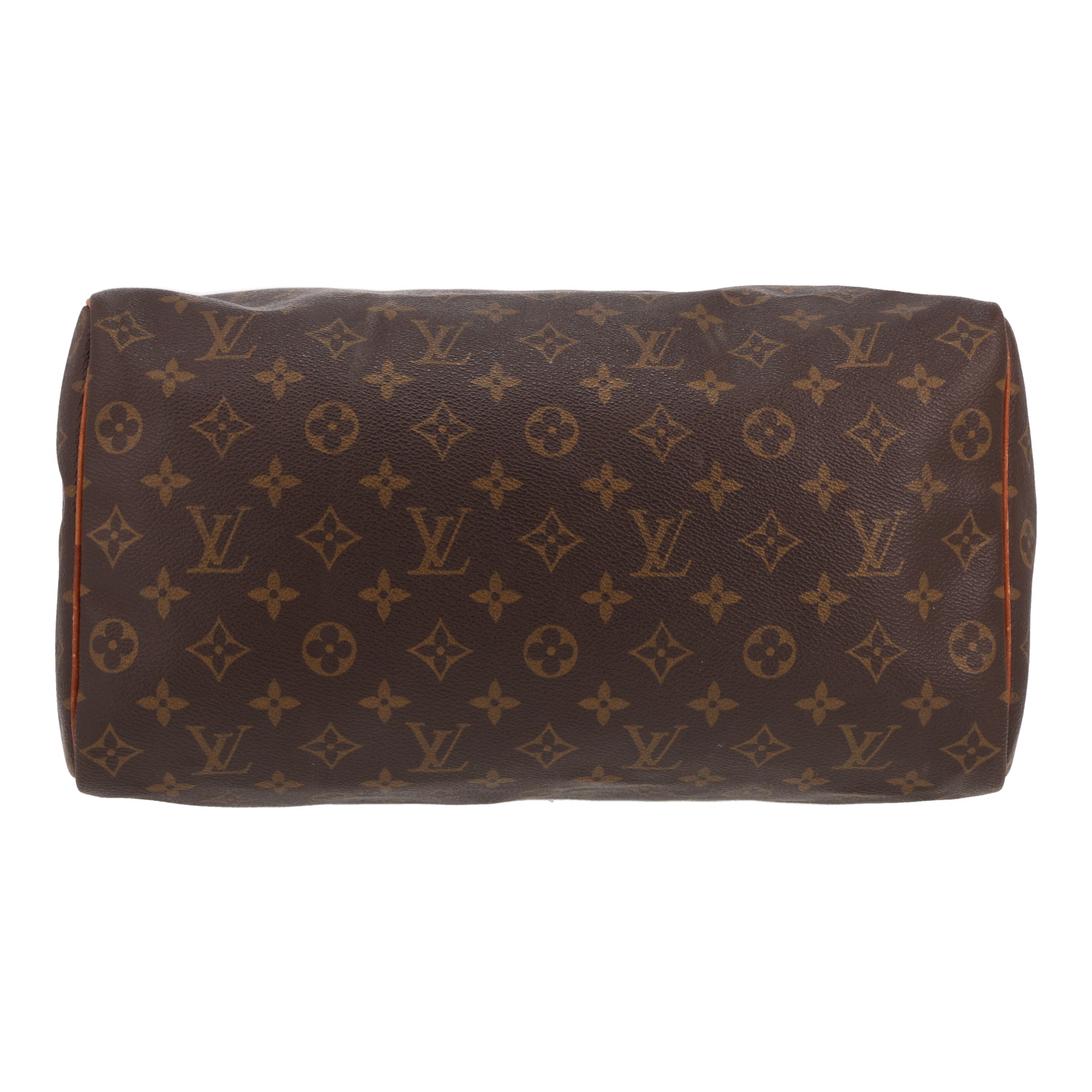 Borsa Louis Vuitton  Speedy 35 in tela monogram marrone e pelle naturale - Detail D1