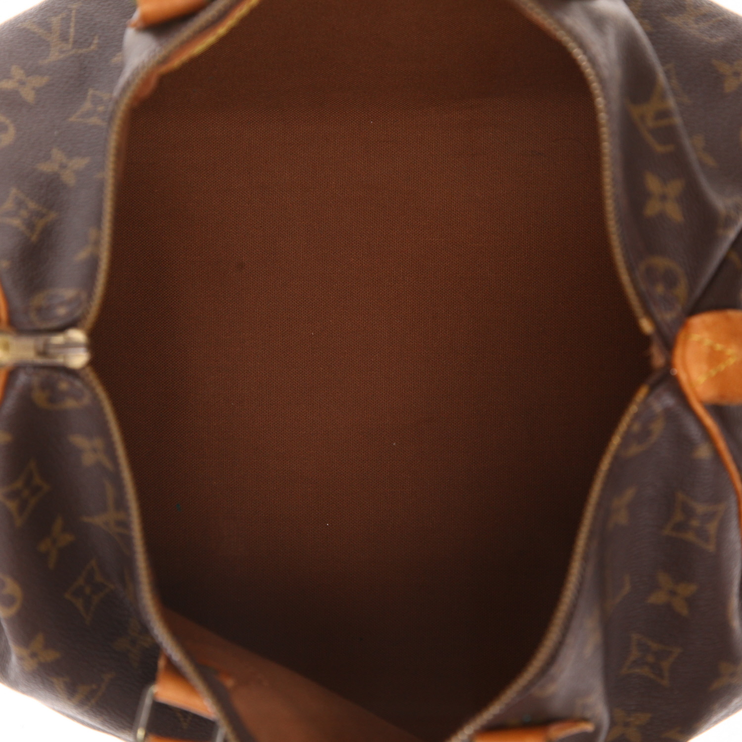 Borsa Louis Vuitton  Speedy 35 in tela monogram marrone e pelle naturale - Detail D3