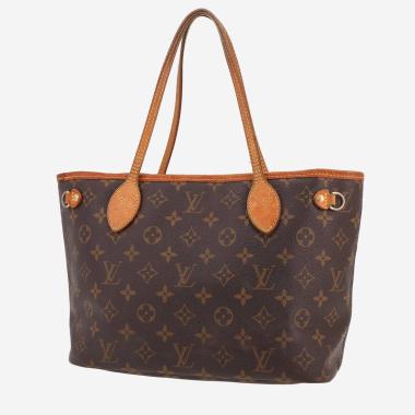 Sac cabas Louis Vuitton  Neverfull en toile monogram marron et cuir naturel