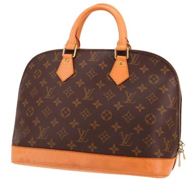 Borsa Louis Vuitton  Alma modello piccolo  in tela monogram marrone e pelle naturale