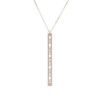 Collar Dinh Van Pulse de oro rosa y diamantes