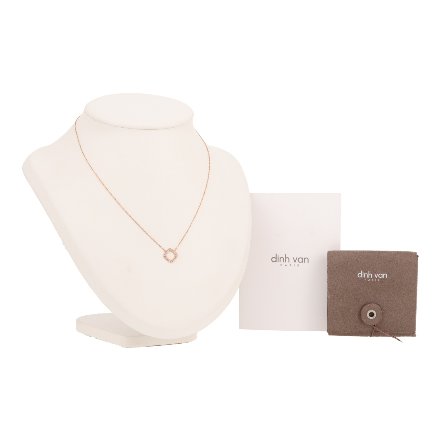 Collier Dinh Van Impressions en or rose et diamants - Detail D2