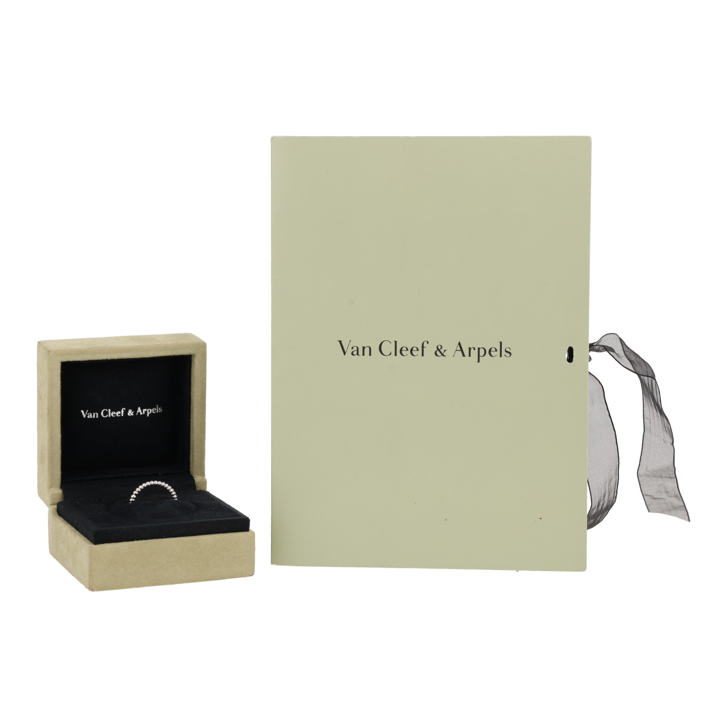 Sortija Van Cleef & Arpels Perlée de oro blanco - Detail D2