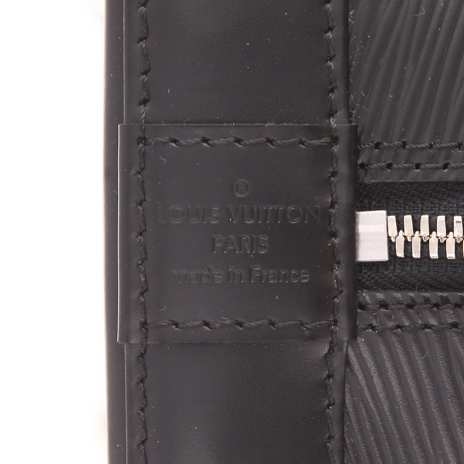 Bolso de mano Louis Vuitton  Alma modelo pequeño  en cuero Epi negro - Detail D2