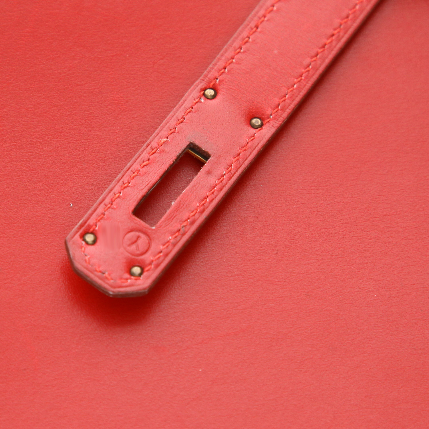 Borsa Hermès  Kelly 32 cm in pelle box rosso Vif - Detail D4