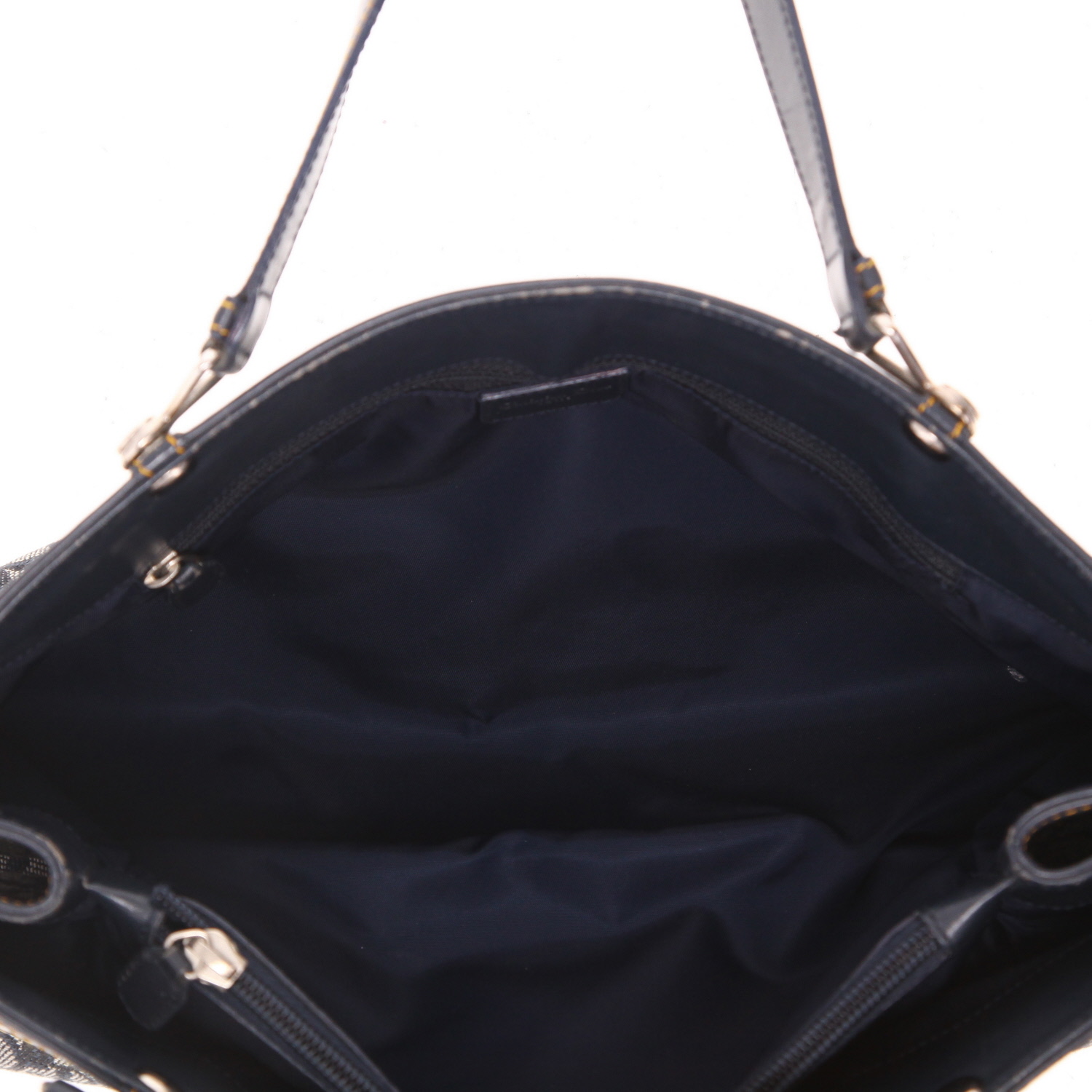 Sac cabas Dior  Jeans Pocket en toile denim monogrammée bleue et cuir bleu - Detail D3
