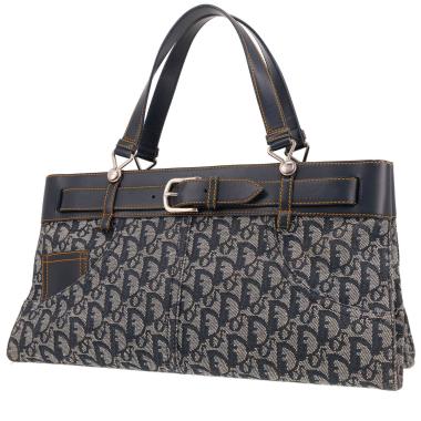 Shopping bag Dior  Jeans Pocket in tela denim monogram blu e pelle blu