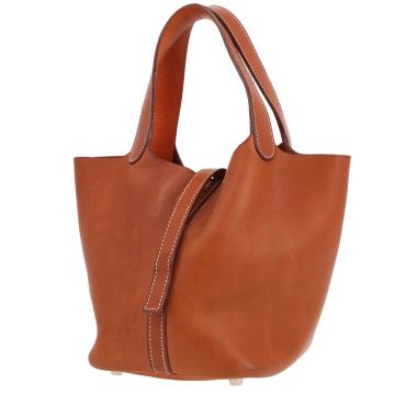 Sac à main Hermès  Picotin 18 cm en cuir Barénia fauve