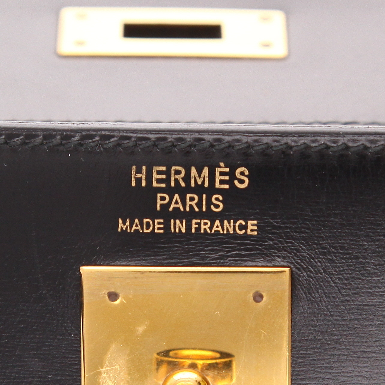 Borsa Hermès  Kelly 35 cm in pelle box nera - Detail D2
