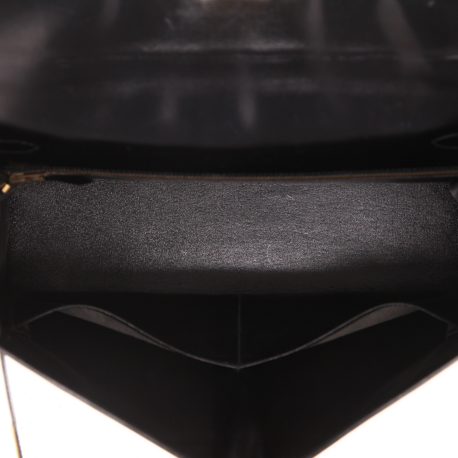 Sac à main Hermès  Kelly 35 cm en cuir box noir - Detail D3