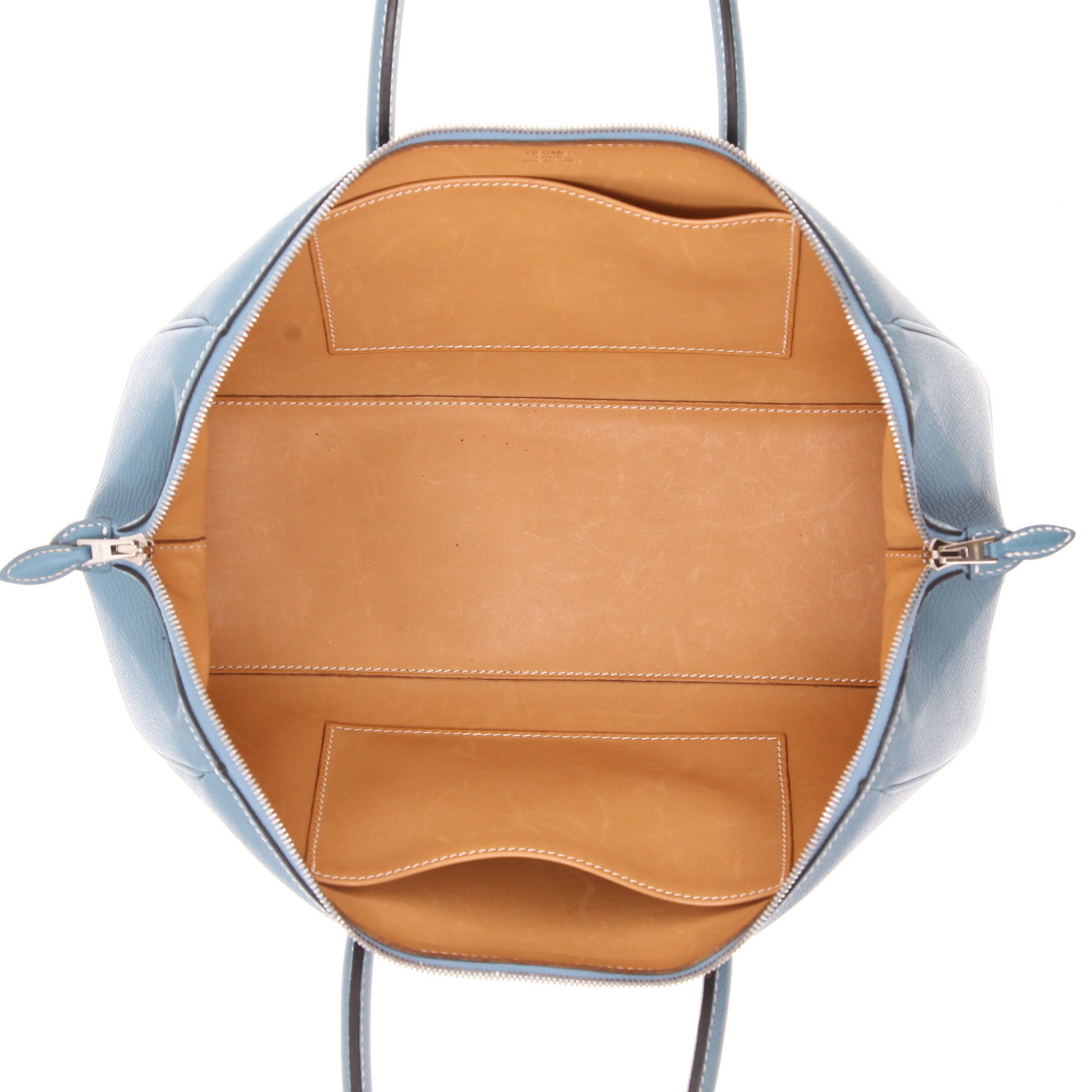 Bolso Hermès Paris-Bombay de piel Epsom azul vaquero - Detail D3