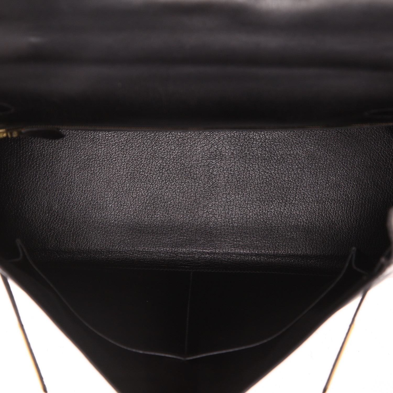 Bolso Hermès Kelly de 35 cm, de piel negra tipo «box» - Detail D3