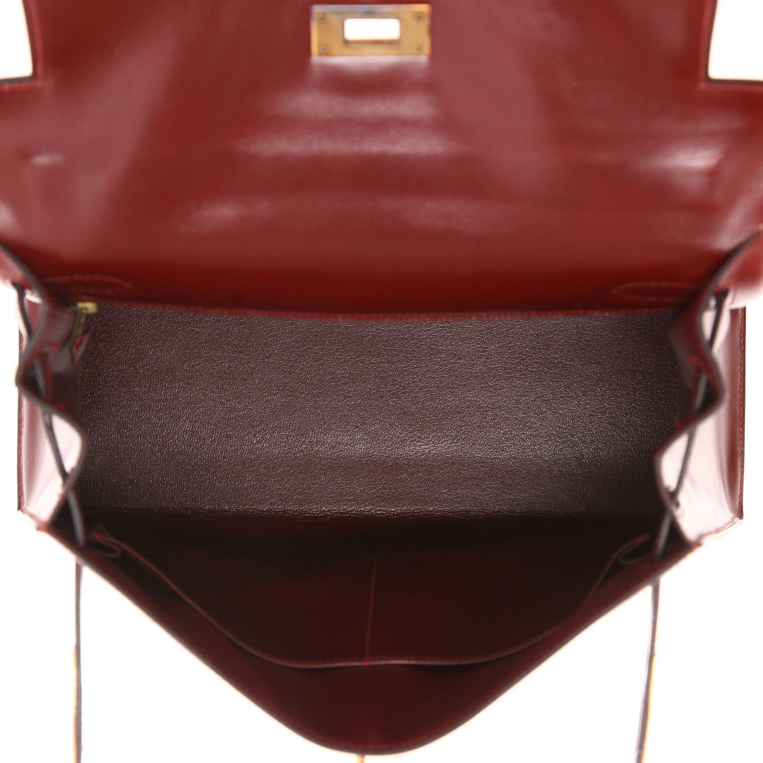 Bolso de mano Hermès  Kelly 28 cm en cuero box rojo H - Detail D3