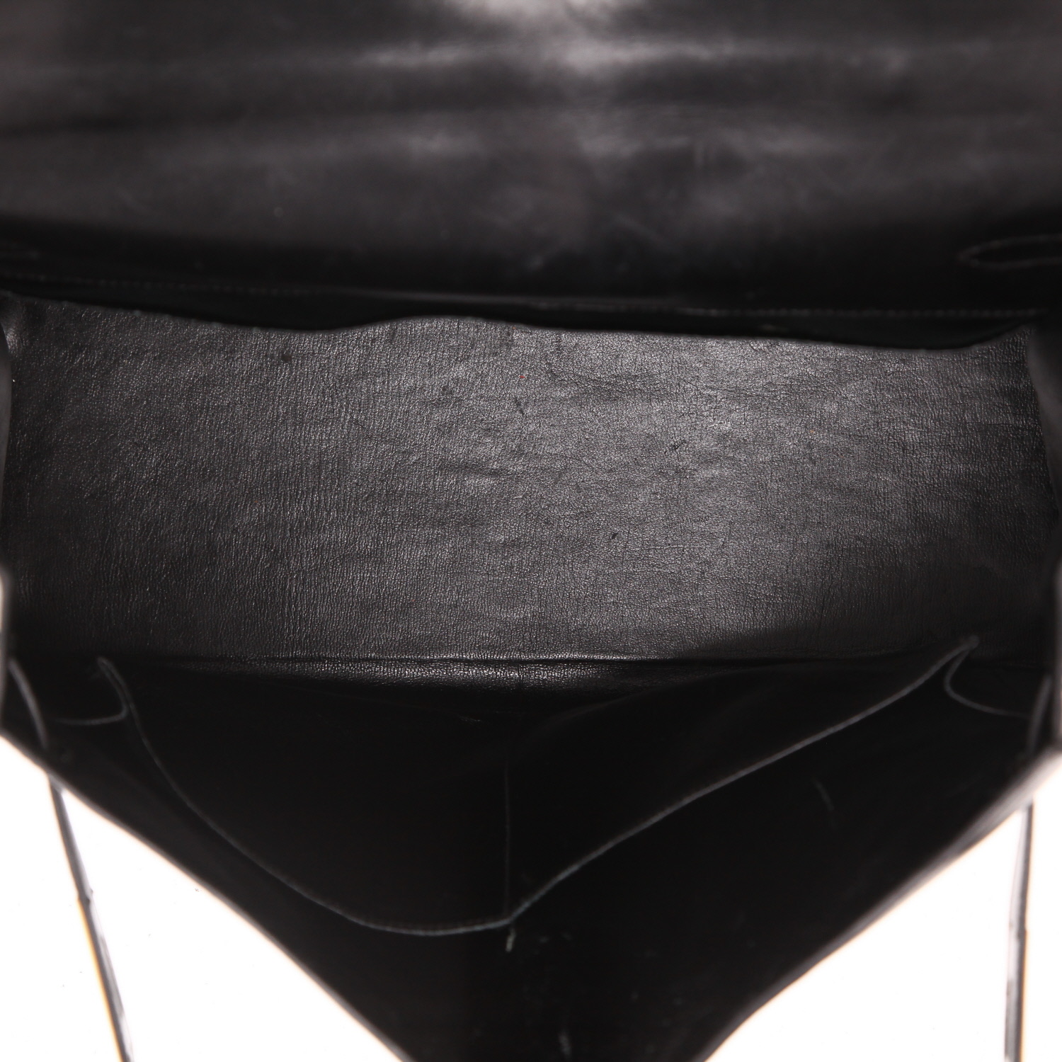 Hermès  Kelly 35 cm handbag  in black box leather - Detail D3