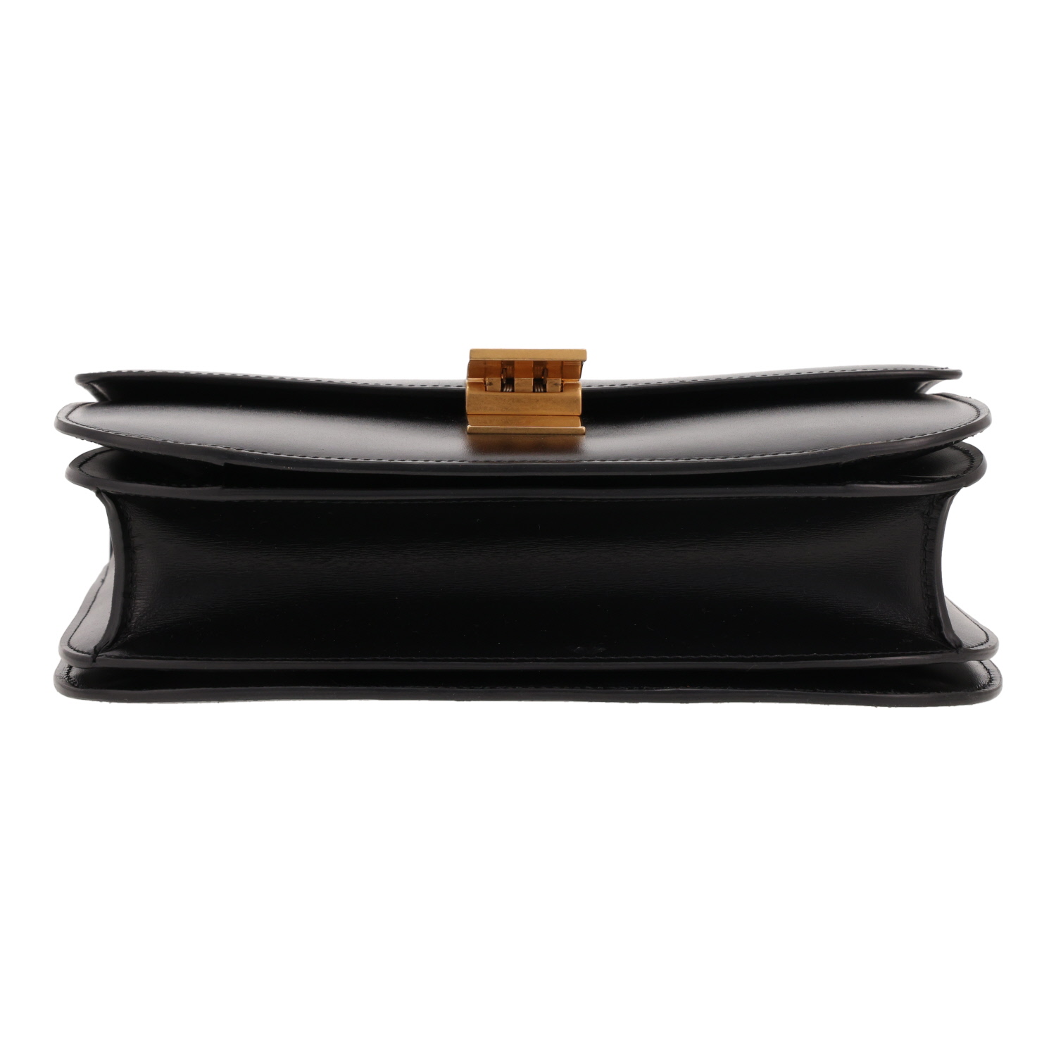 Borsa a tracolla Celine  Classic Box in pelle liscia nera - Detail D1