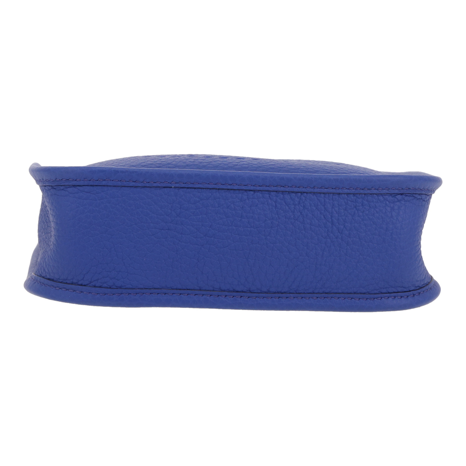 Borsa a tracolla Hermès  Mini Evelyne in pelle taurillon clemence blu - Detail D1