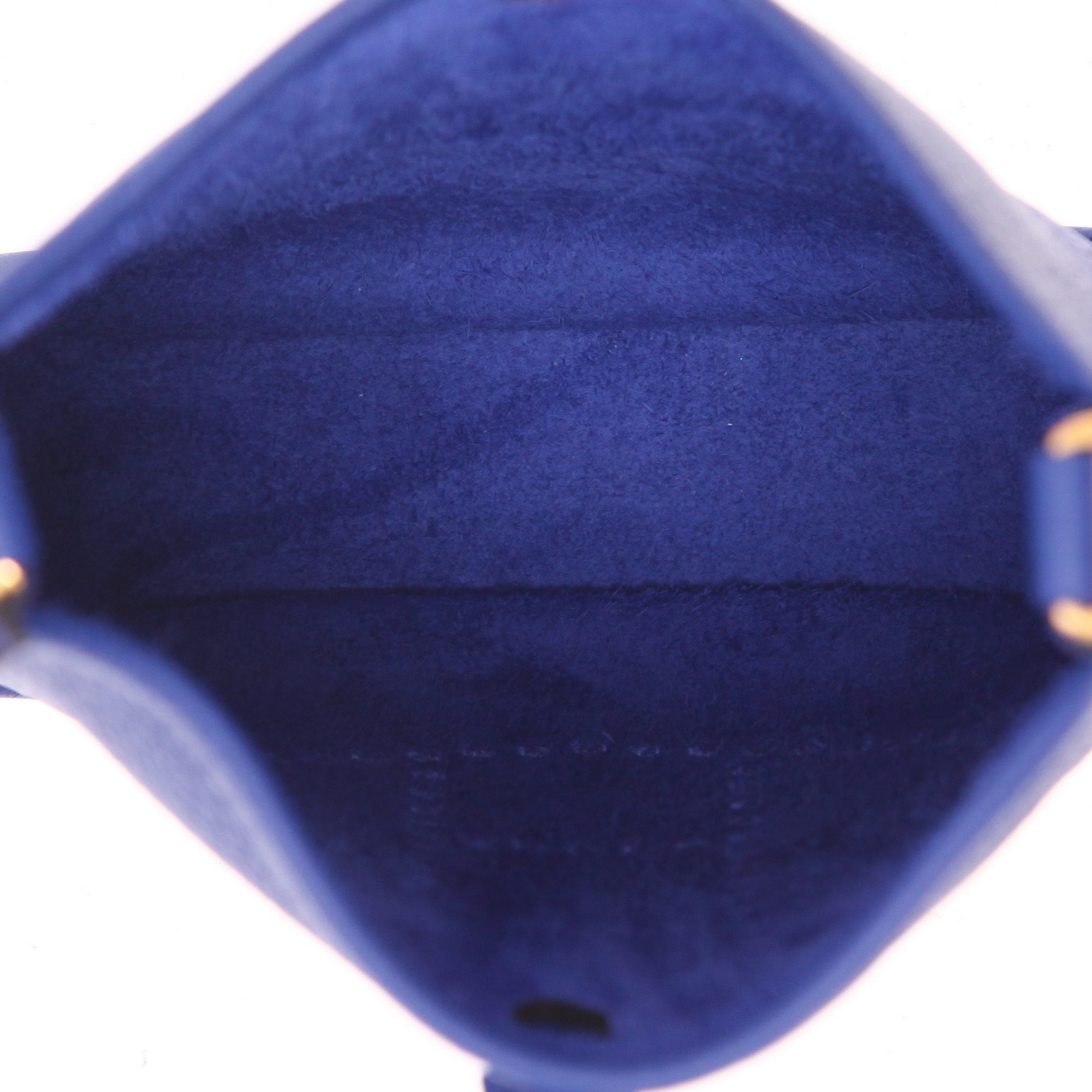Borsa a tracolla Hermès  Mini Evelyne in pelle taurillon clemence blu - Detail D3