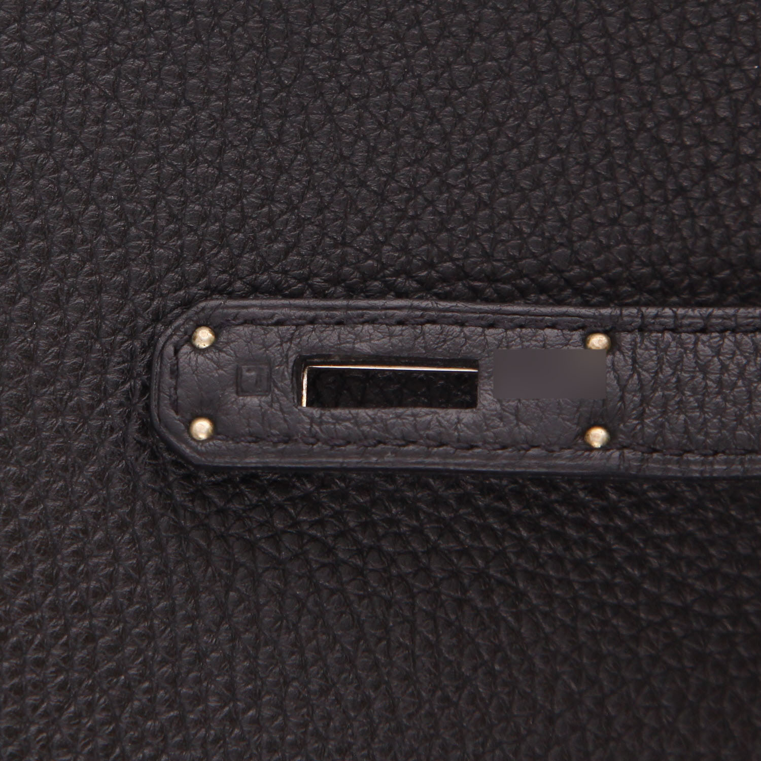 Bolso de mano Hermès  Birkin 40 cm en cuero togo negro - Detail D4