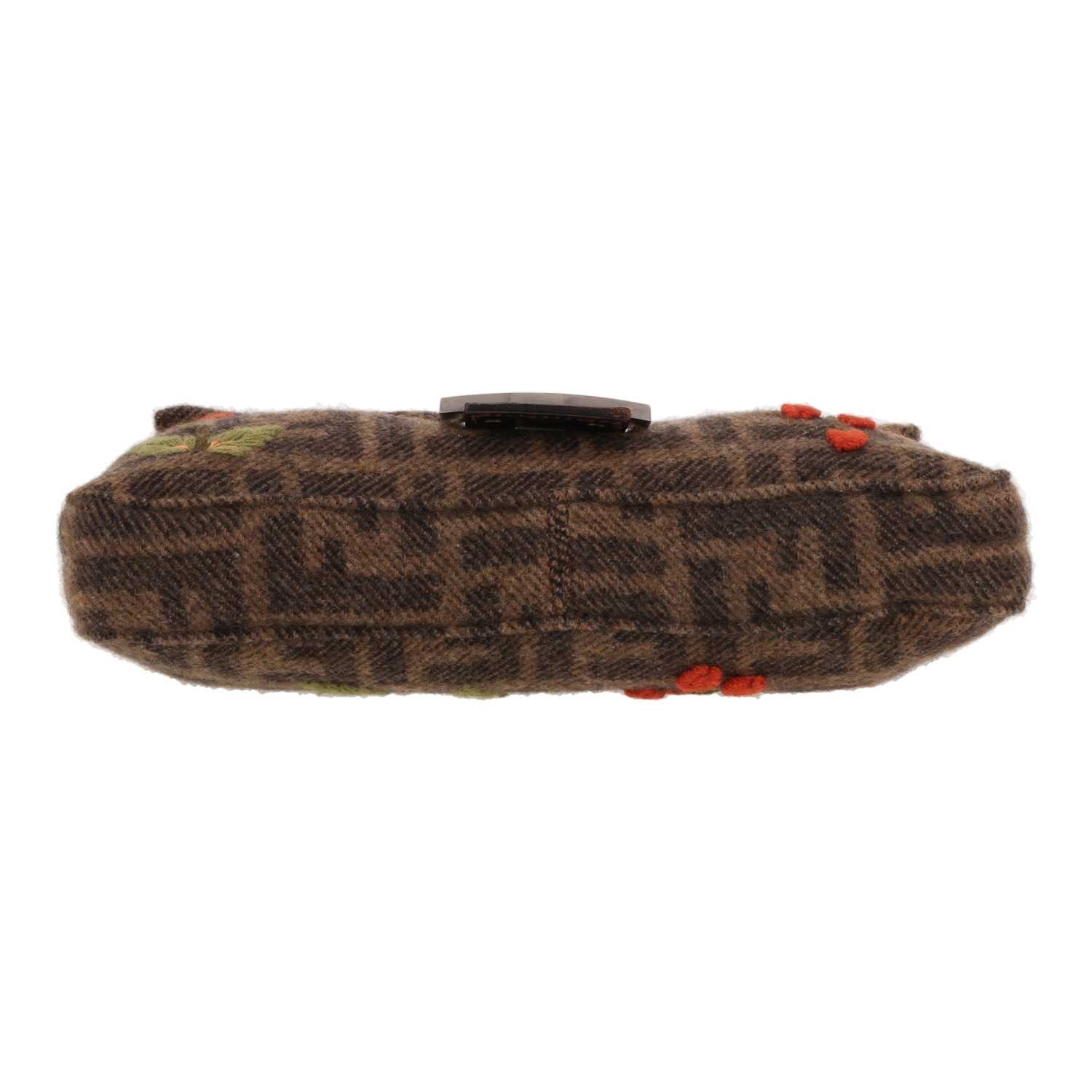 Fendi  Baguette handbag  in brown whool - Detail D1