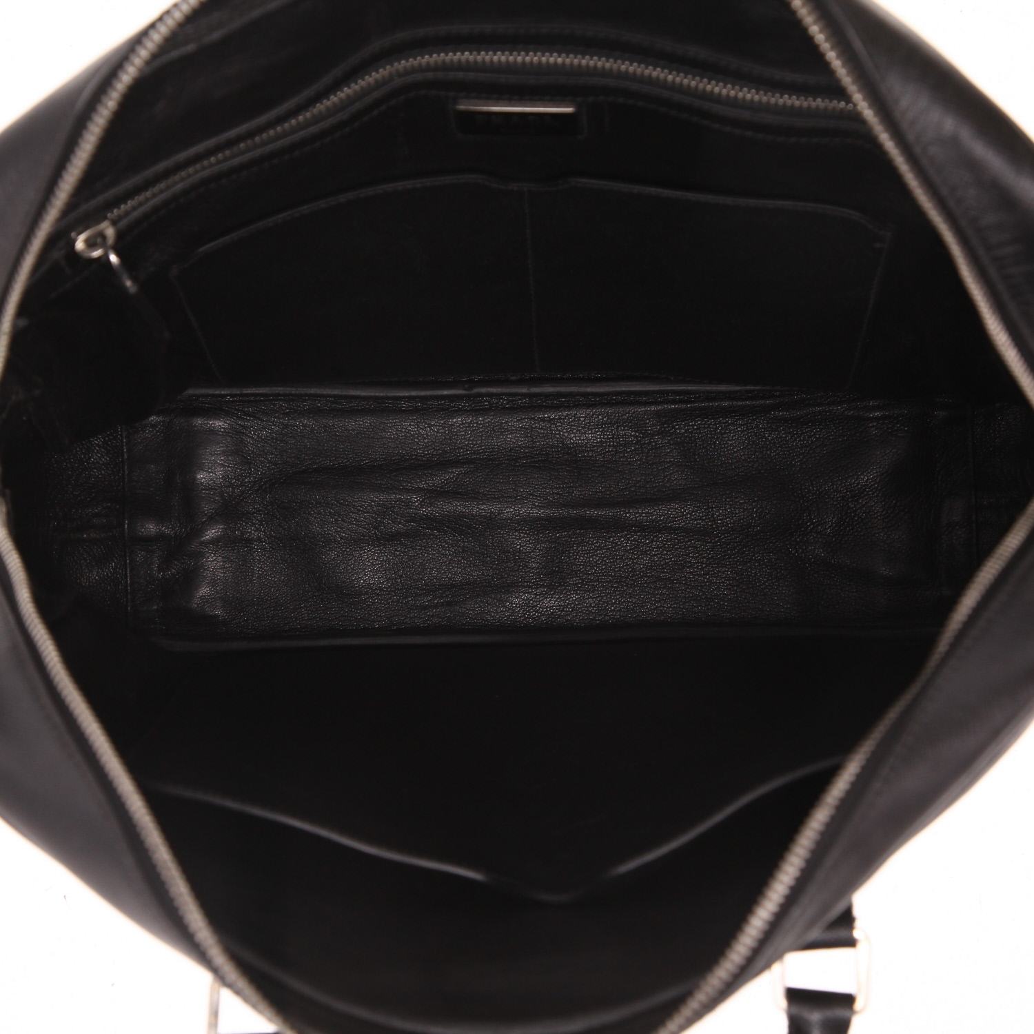 Borsa portadocumenti Prada   in pelle saffiano nera - Detail D3