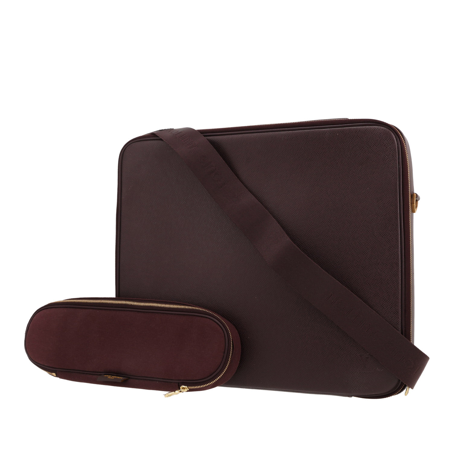 Borsa portadocumenti Louis Vuitton   in pelle taiga marrone - Detail D4